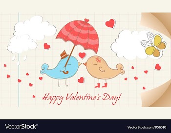 Birds in love vector image