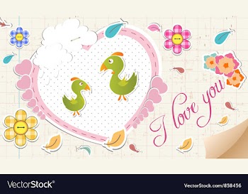 Birds in love vector image