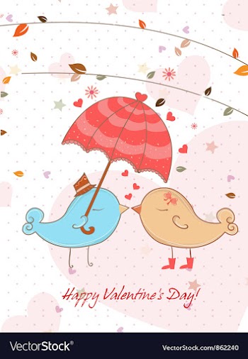 Birds in love vector image