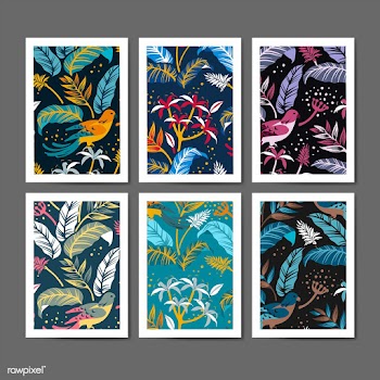 Birds in the nature design set | Free stock vector - 563267