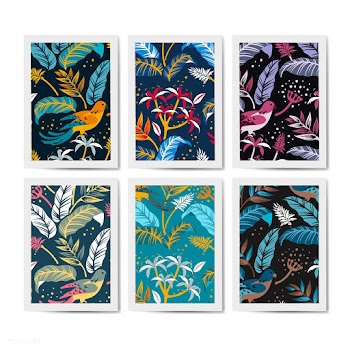 Birds in the nature design set | Free stock vector - 563268