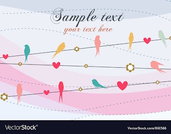 Birds on a wire vector image