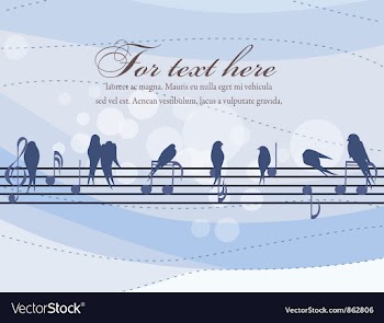 Birds singing vector image