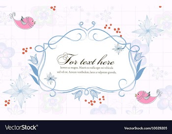 Birds with floral vector image