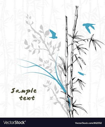 Birds with floral vector image