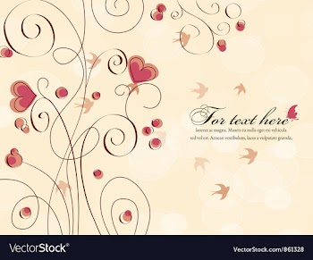Birds with hearts vector image