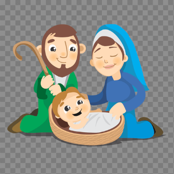 Birth of jesus christ cartoon - Transparent PNG & SVG vector
