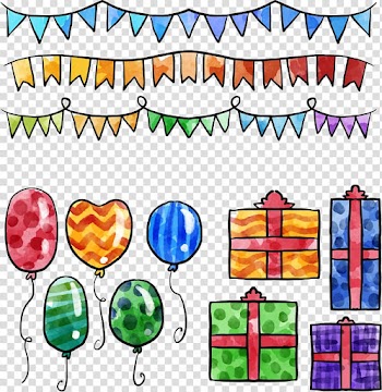 Birthday Balloon Adobe Illustrator Illustration, colored birthday transparent background PNG clipart