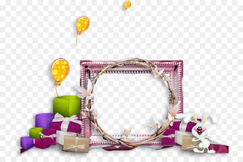Birthday Balloon Clip art - Vintage Frame Balloons 