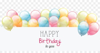 Birthday Balloon Greeting card - Vector Color balloons banner 