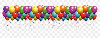 Birthday Balloons Background Wallpaper Png - Happy Birthday Borders Png