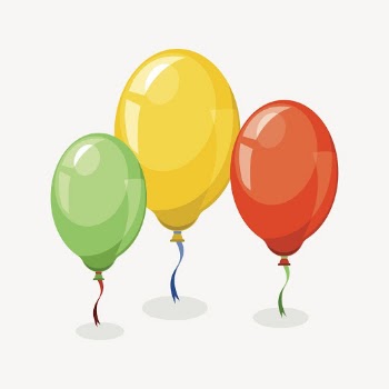 Birthday balloons clipart, party decoration | Free Vector - rawpixel