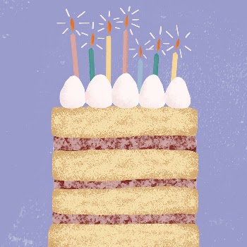 Birthday cake background vector in purple | Free Vector - rawpixel