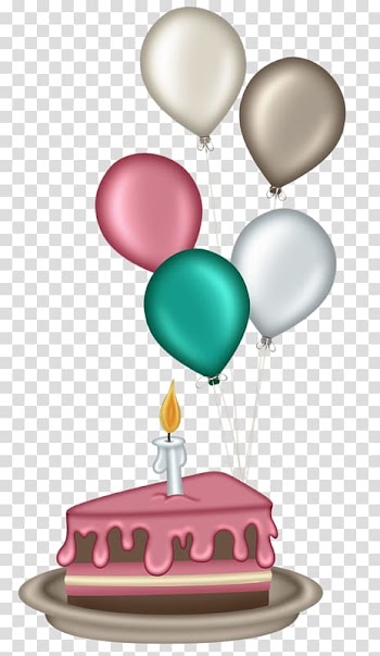 Birthday cake Balloon, Birthday transparent background PNG clipart