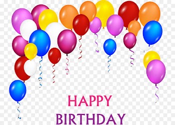 Birthday cake Balloon Clip art - Hand colored balloons streamers letter 