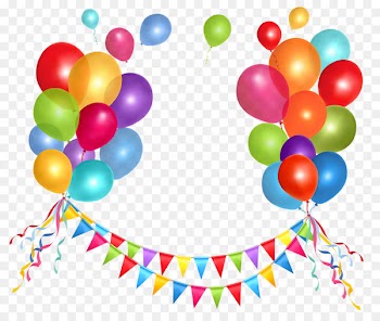 Birthday cake Balloon Clip art - Silver Streamers Cliparts 