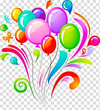 Birthday cake Balloon , colorful balloons transparent background PNG clipart
