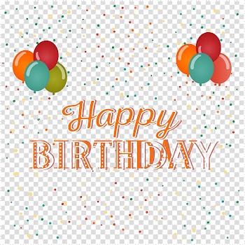 Birthday cake Balloon Greeting card , Happy Birthday Blessing transparent background PNG clipart