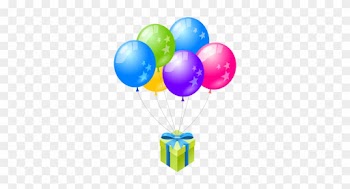 Birthday Cake Balloon Party Clip Art - Happy Birthday Friend Balloons