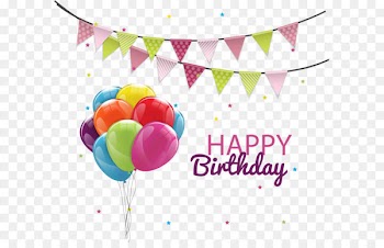 Birthday cake Balloon Party - Vector Birthday Balloons Pull flag 