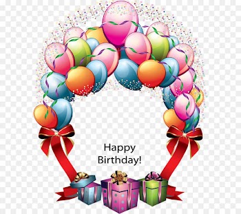 Birthday cake Balloon Wish Greeting card - happy Birthday 