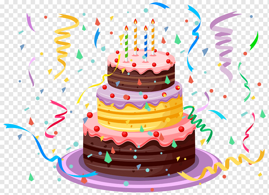 Birthday cake, Birthday Cake with Confetti, birthday cake illustration, baked Goods, food, baking png