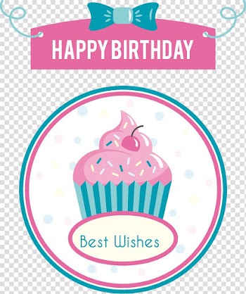 Birthday cake Birthday card, hand-drawn cartoon dessert tag transparent background PNG clipart
