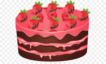 Birthday cake Black Forest gateau Chocolate cake Clip art - Strawberry Cake PNG Clipart Image 