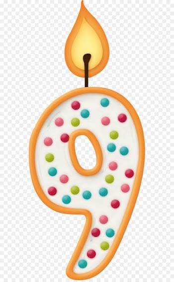 Birthday cake Candle Clip art - numbers 1 to 9 
