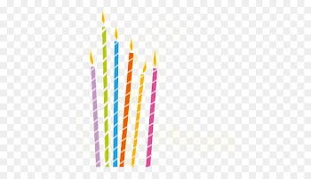 Birthday cake Candle Graphic design - Color thin candles 