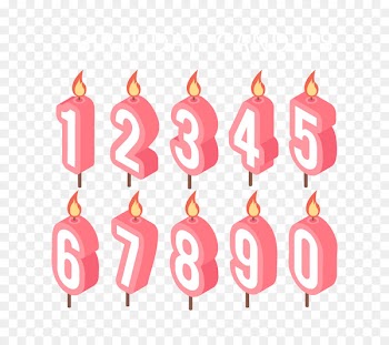 Birthday cake Candle - Vector birthday candles 