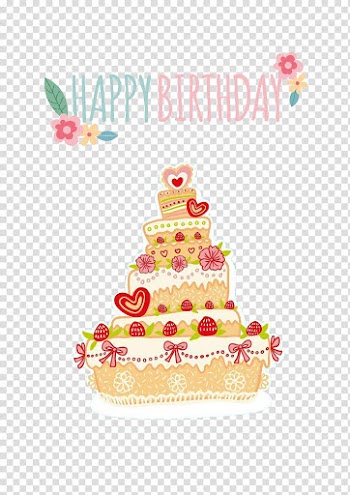 Birthday cake, Cartoon cake transparent background PNG clipart