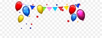 Birthday cake Cartoon Clip art - Balloon Bunting stars border 