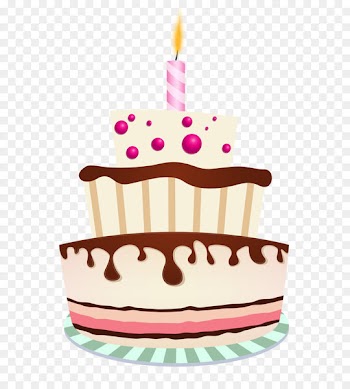 Birthday cake Chocolate cake Clip art - Birthday Cake with One Candle PNG Clipart Image 
