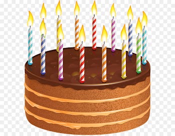 Birthday cake Chocolate cake Clip art - Chocolate Cake with Candles PNG Picture 