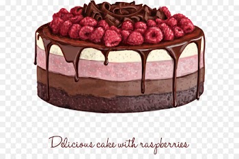 Birthday cake Chocolate cake Cream Muffin - Vector hand-painted cake 