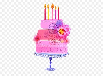 Birthday cake Chocolate cake Cupcake - Painted pink birthday cake 