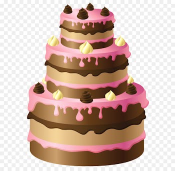 Birthday cake Chocolate cake Wedding cake Clip art - Large Chocolate Cake with Pink Cream PNG Clipart 