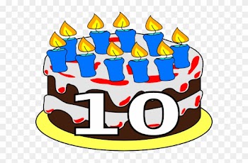 Birthday Cake Clip Art Happy Birthday Cake Clipart - 10th Birthday Cake Cartoon