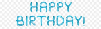 Birthday cake Clip art - Happy Birthday with Blue Balloons Transparent Clipart 