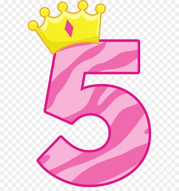 Birthday cake Clip art - number 5 