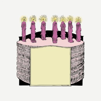 Birthday cake collage element, vintage | Free PSD - rawpixel