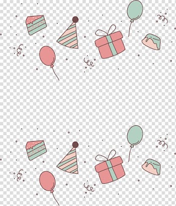 Birthday cake Computer file, Floating birthday balloon cake transparent background PNG clipart