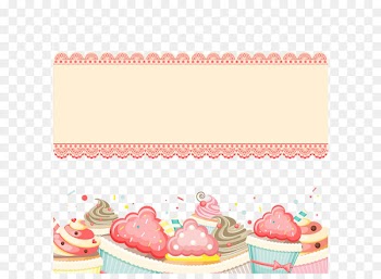 Birthday cake Cupcake Greeting card - Decorative birthday card vector illustration 