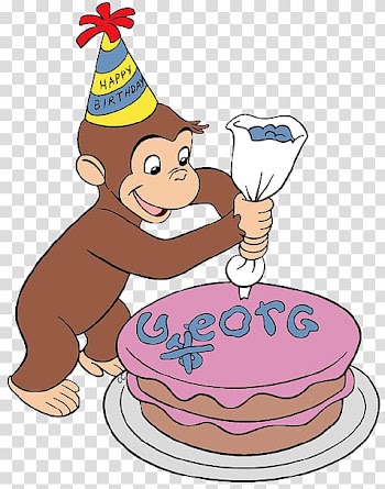 Birthday cake Curious George Party Cake decorating, Birthday transparent background PNG clipart