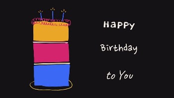 Birthday cake doodle presentation template | Free PSD Template - rawpixel