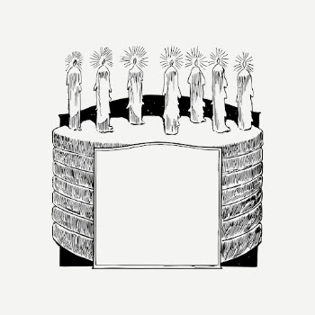 Birthday cake drawing, vintage illustration | Free PSD - rawpixel
