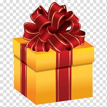 Birthday cake Gift , yellow title box transparent background PNG clipart