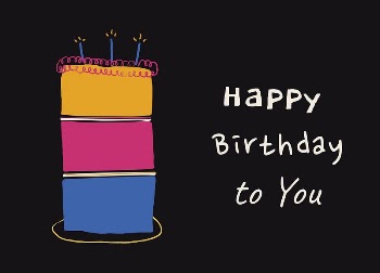 Birthday cake greeting card template, | Free Vector Template - rawpixel