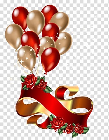 Birthday cake Happy Birthday to You Balloon , Hearts transparent background PNG clipart